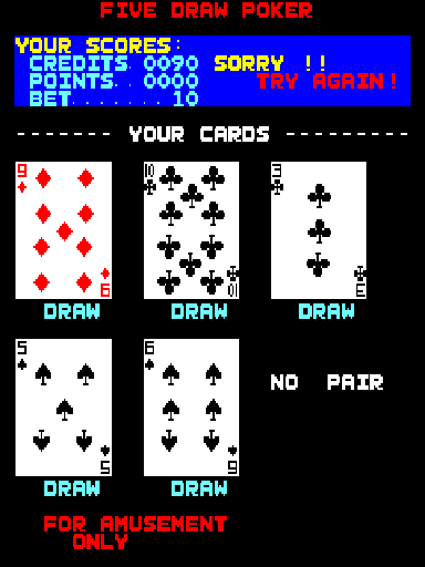 Lucky Poker (Cassette) Screenshot 1